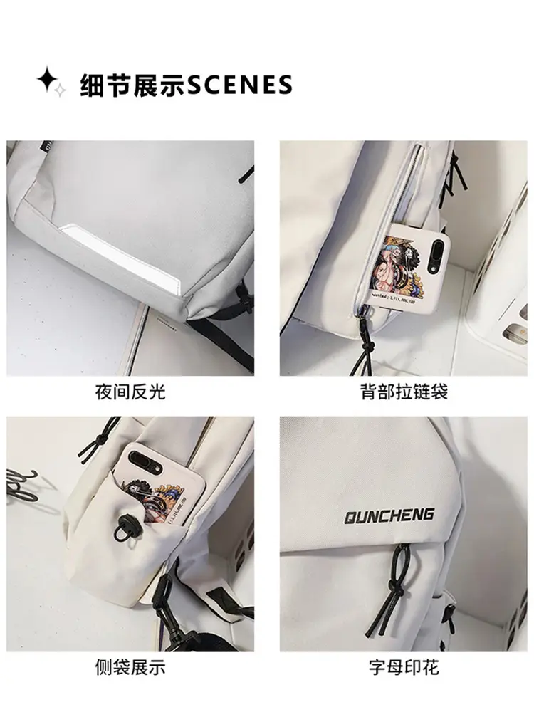 Men Casual Japanese Style Chest Bag Black 17x20cm - Image 19