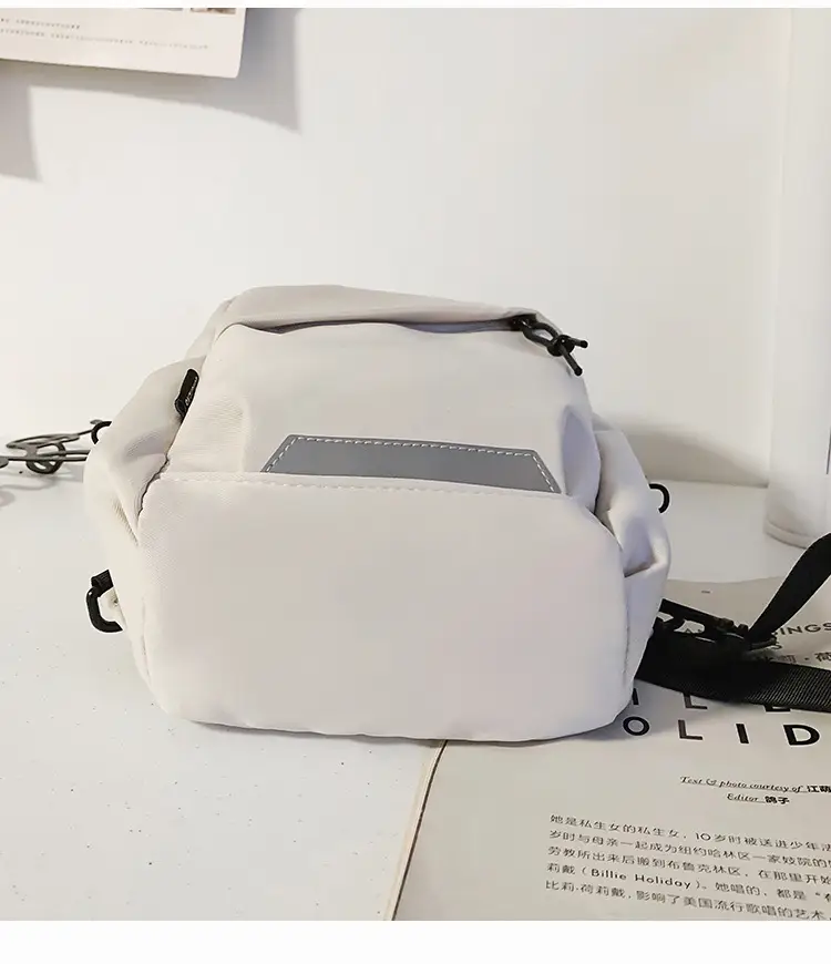Men Casual Japanese Style Chest Bag Black 17x20cm — feature 23
