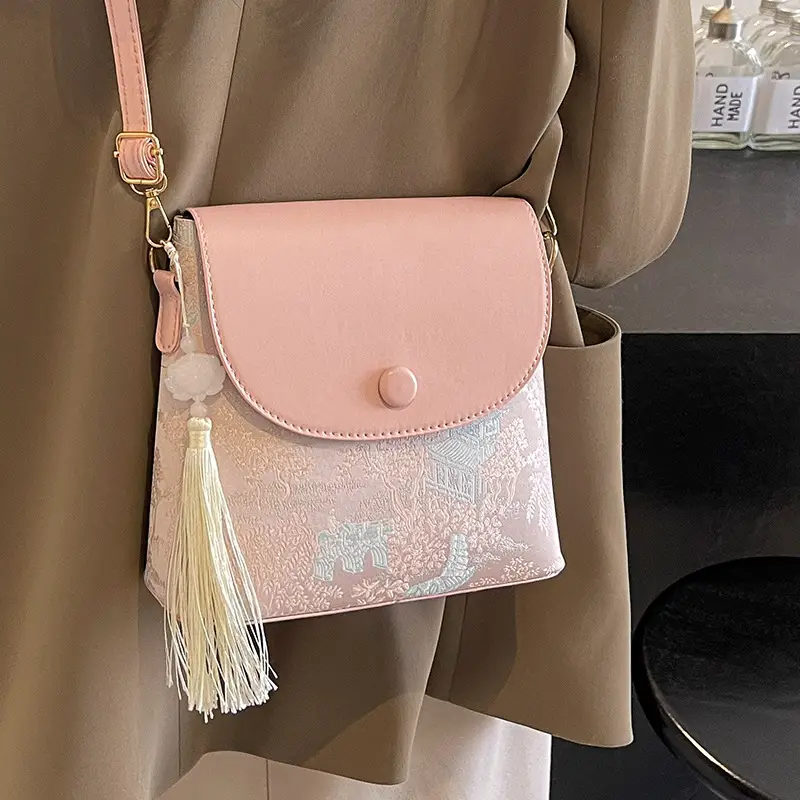 Korean Style Embroidered Crossbody Bag Women's Ins Mori Style - Image 6