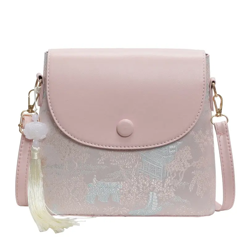Korean Style Embroidered Crossbody Bag Women's Ins Mori Style - Image 8