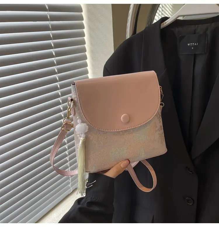 Korean Style Embroidered Crossbody Bag Women's Ins Mori Style — feature 21