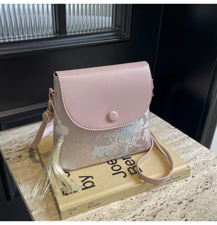 Korean Style Embroidered Crossbody Bag Women's Ins Mori Style — feature 30