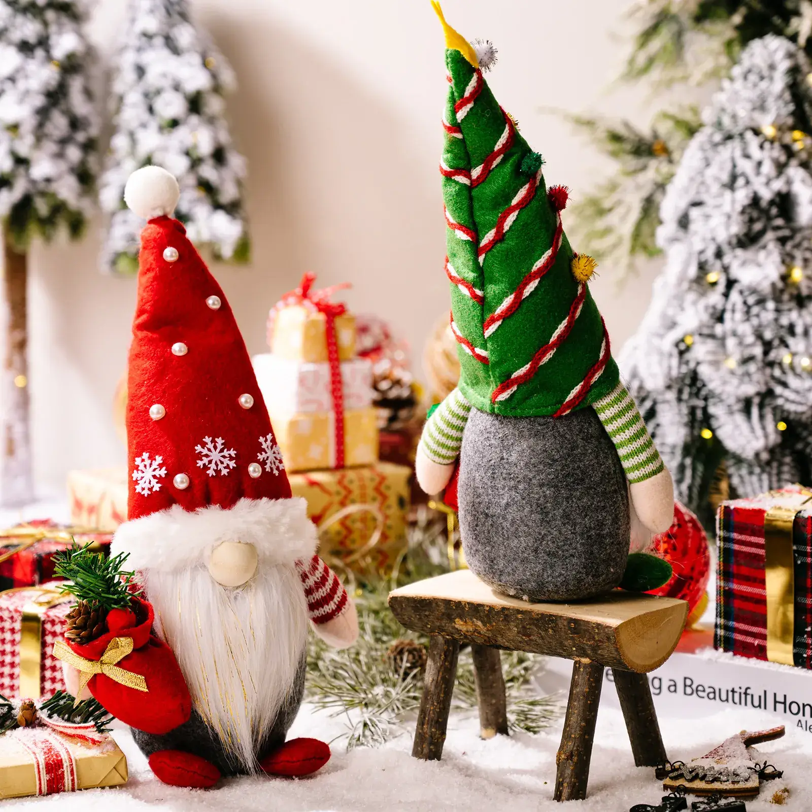2025 Christmas Decorations Santa Doll Rudolph Gnome Set - Image 6