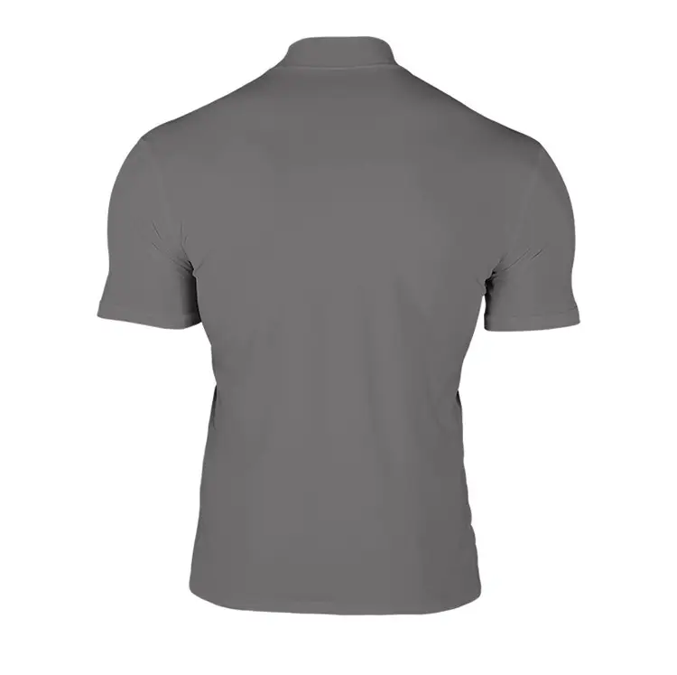 Men's Black Tight High Collar T-Shirt Short Sleeve 2025 — feature 13