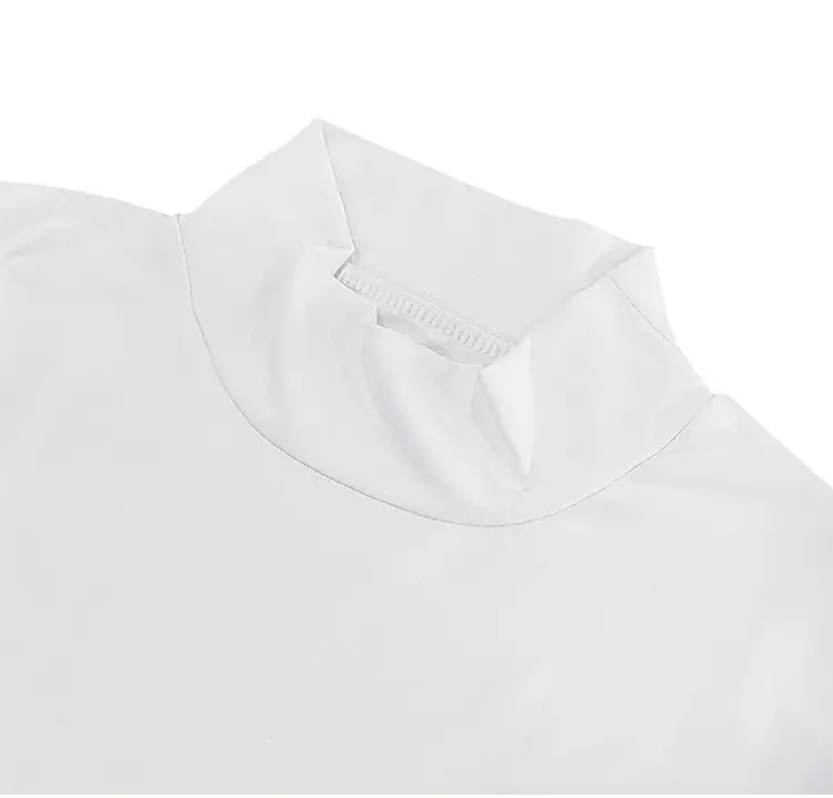 Men's Black Tight High Collar T-Shirt Short Sleeve 2025 — feature 4