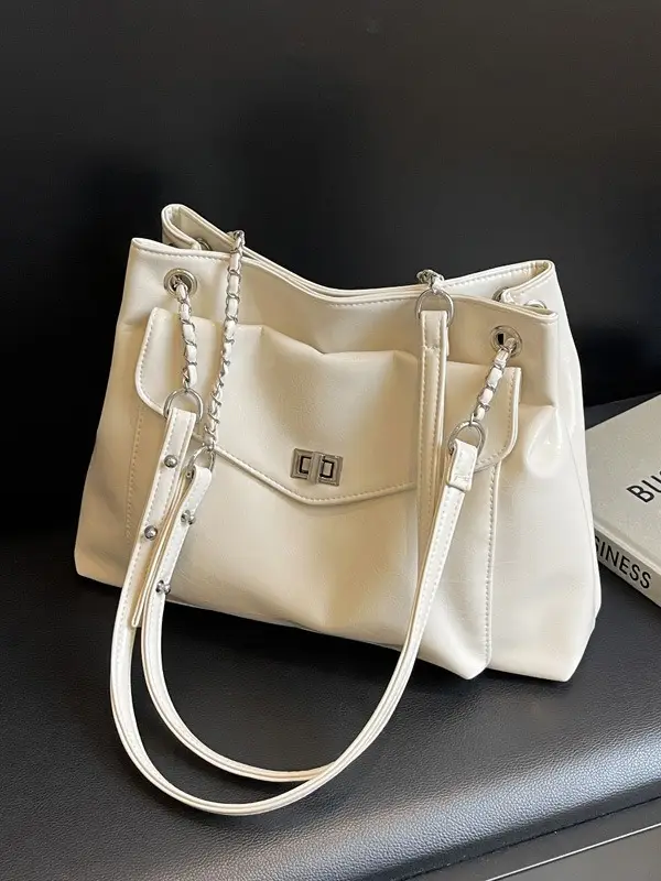 Silver Chain Messenger Bag for Women 2024