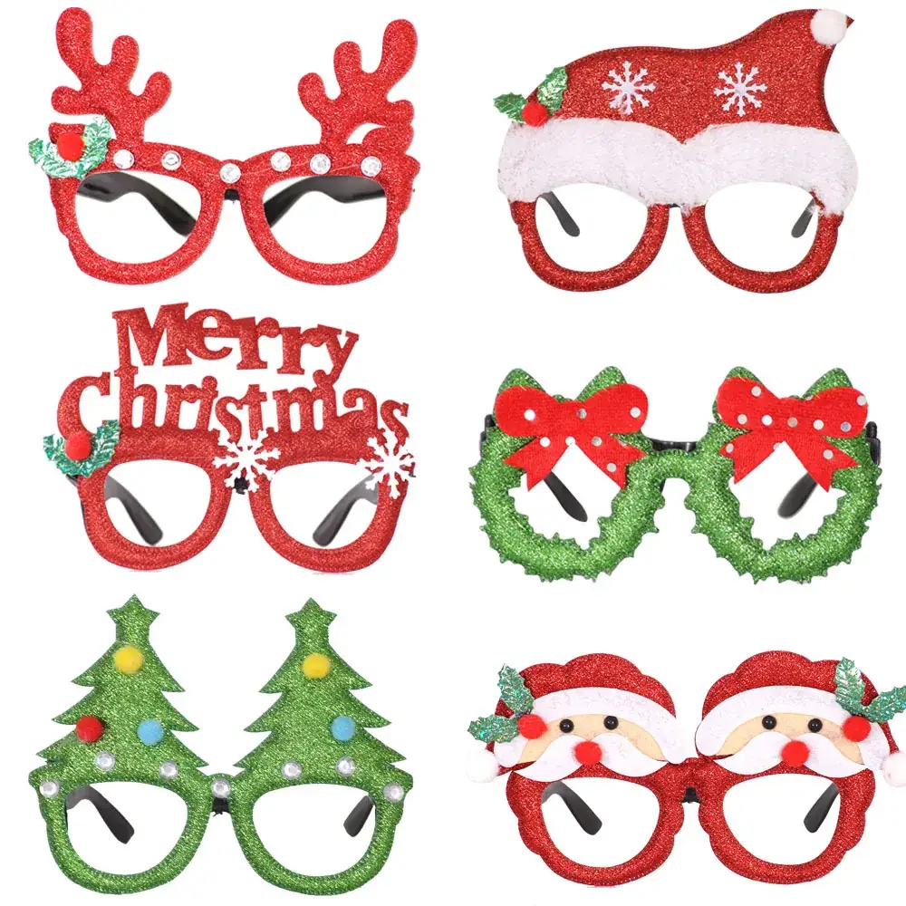 2024 Cross Border Christmas Glasses Tree Snowman Photo Props - Image 53