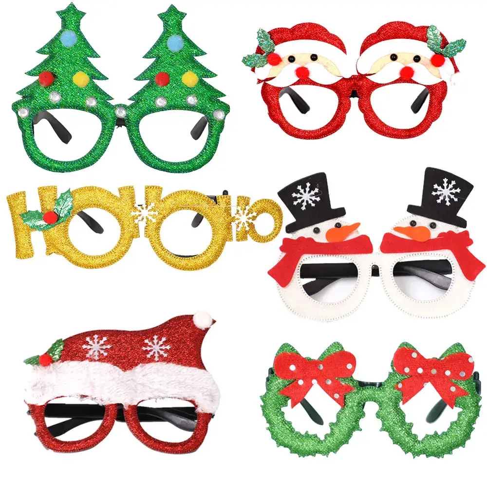 2024 Cross Border Christmas Glasses Tree Snowman Photo Props - Image 54