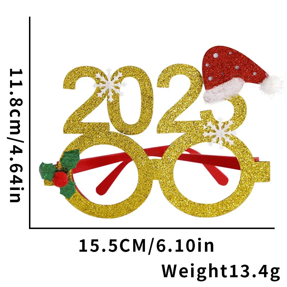 2024 Cross Border Christmas Glasses Tree Snowman Photo Props - Image 2