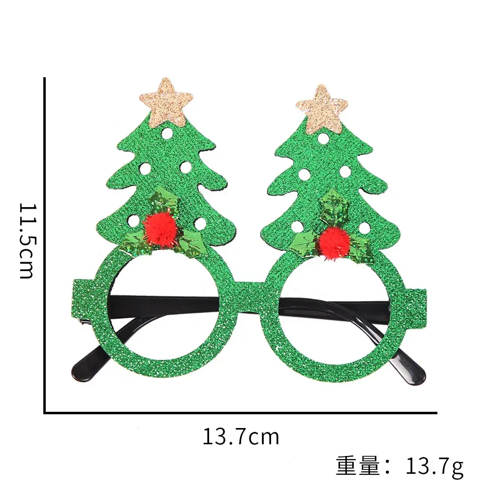 2024 Cross Border Christmas Glasses Tree Snowman Photo Props - Image 42
