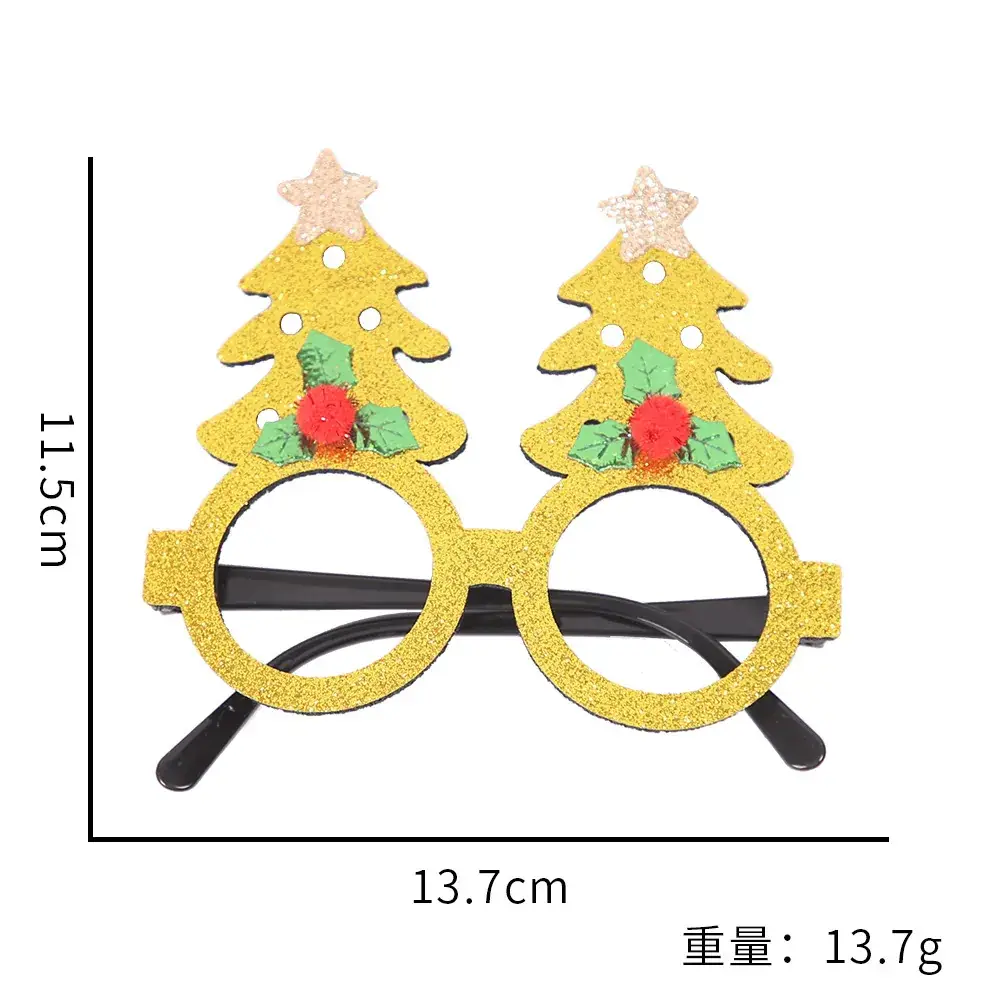2024 Cross Border Christmas Glasses Tree Snowman Photo Props - Image 43