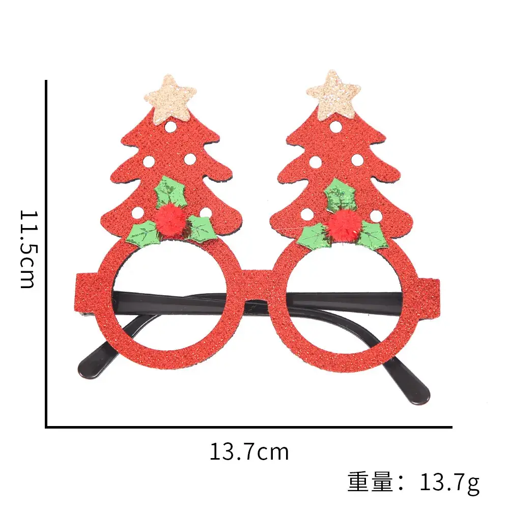 2024 Cross Border Christmas Glasses Tree Snowman Photo Props - Image 44