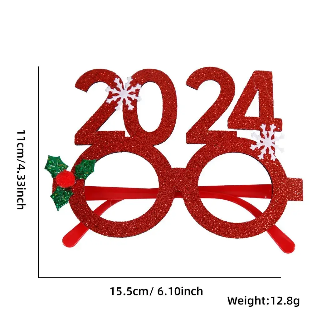 2024 Cross Border Christmas Glasses Tree Snowman Photo Props - Image 9