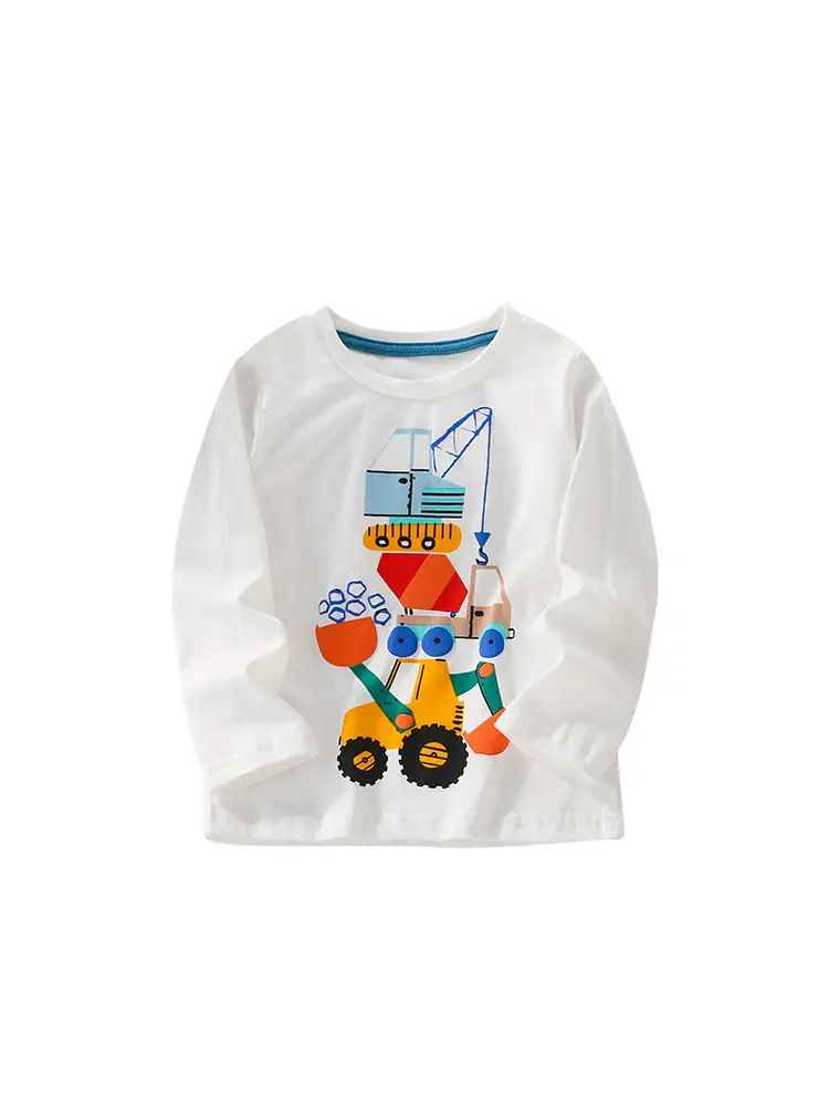 Malwee Boys Cotton T-Shirt White Graphic Print - Image 7