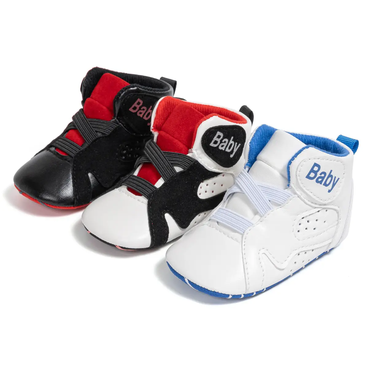 White Elastic Baby Sneakers for Easy Wear