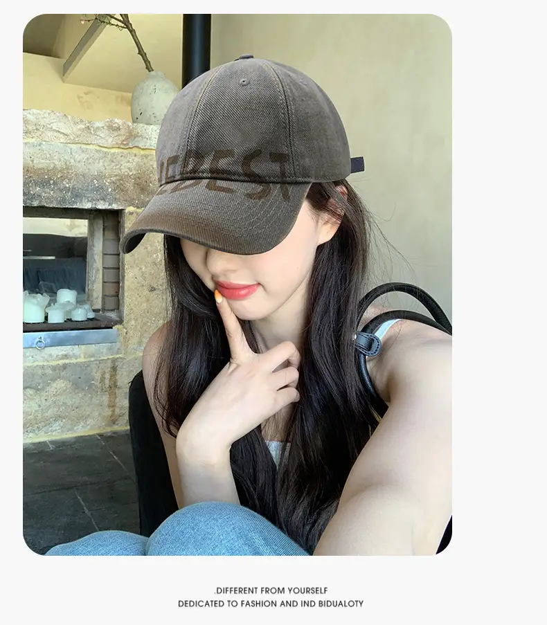 Retro American Style Face Shown Cap Women Sunscreen Wear — feature 11