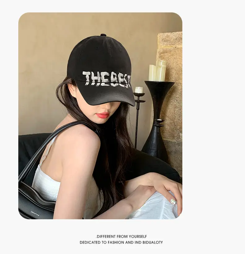 Retro American Style Face Shown Cap Women Sunscreen Wear — feature 15