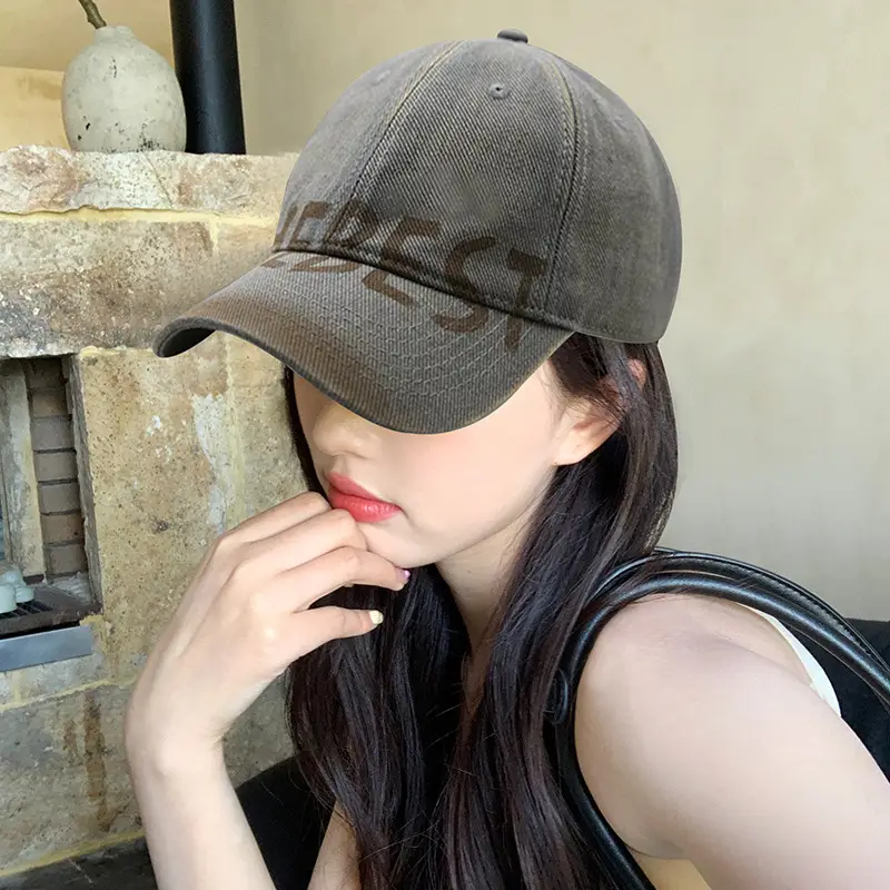 Retro American Style Face Shown Cap Women Sunscreen Wear - Image 4