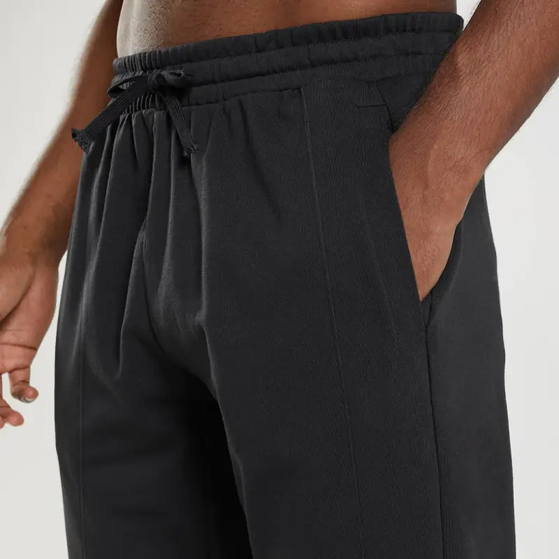 Men's Blue Knitted Casual Pants Spring Summer Loose Leg — feature 12