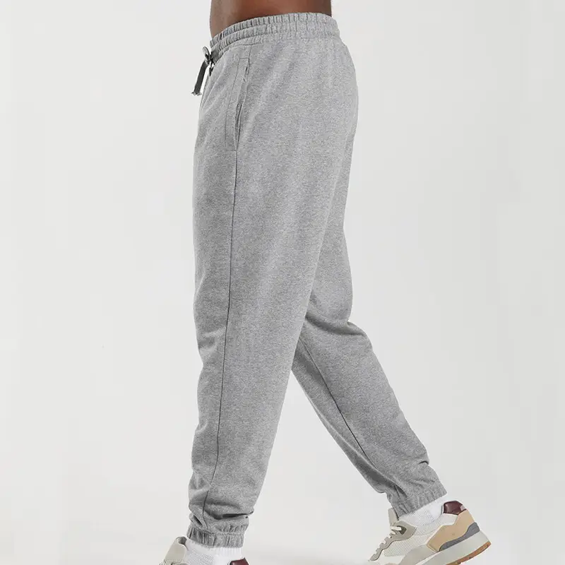 Men's Blue Knitted Casual Pants Spring Summer Loose Leg — feature 25