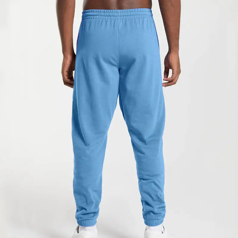 Men's Blue Knitted Casual Pants Spring Summer Loose Leg — feature 31