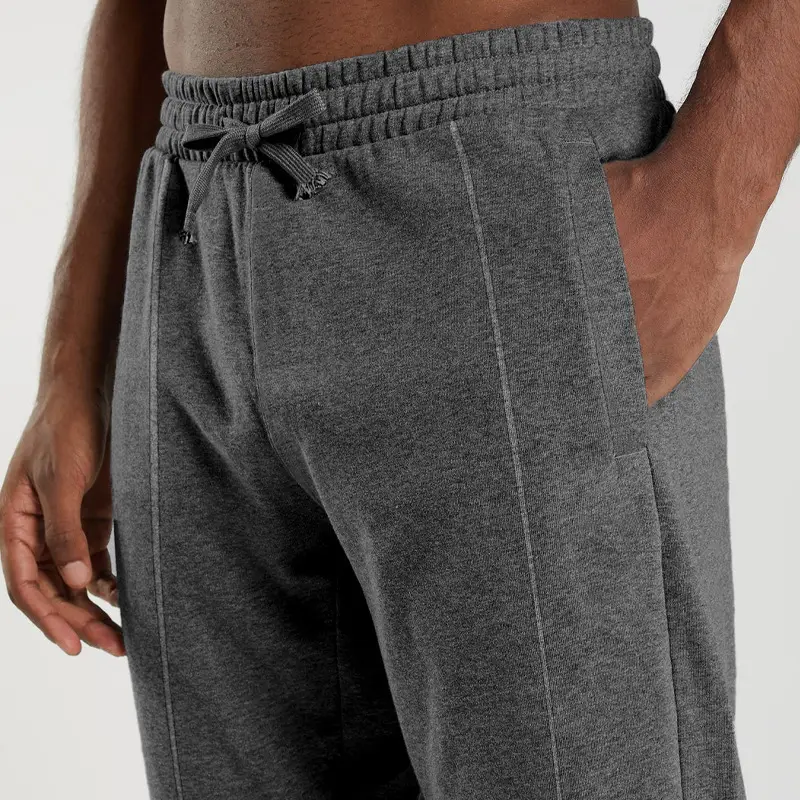 Men's Blue Knitted Casual Pants Spring Summer Loose Leg — feature 32