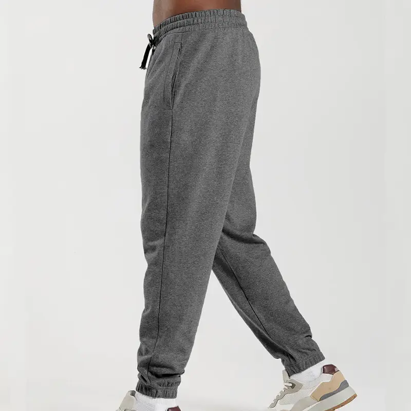 Men's Blue Knitted Casual Pants Spring Summer Loose Leg — feature 33