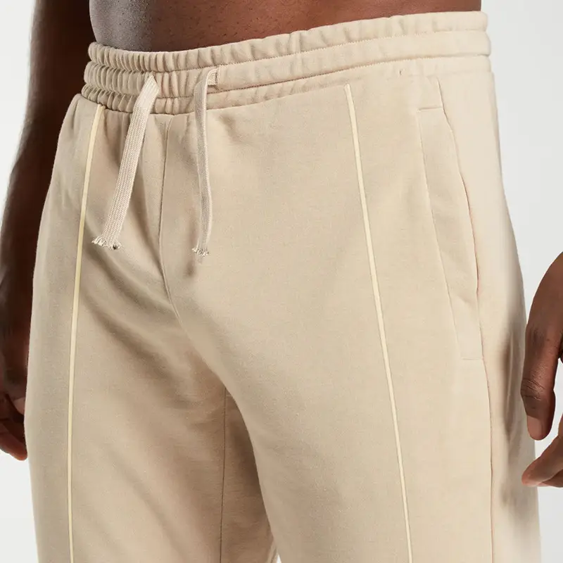Men's Blue Knitted Casual Pants Spring Summer Loose Leg — feature 36