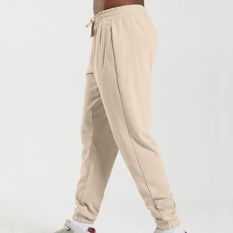 Men's Blue Knitted Casual Pants Spring Summer Loose Leg — feature 37