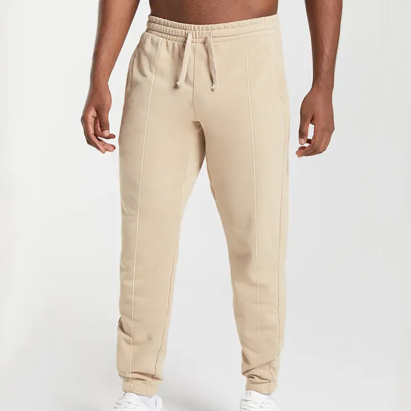 Men's Blue Knitted Casual Pants Spring Summer Loose Leg — feature 38