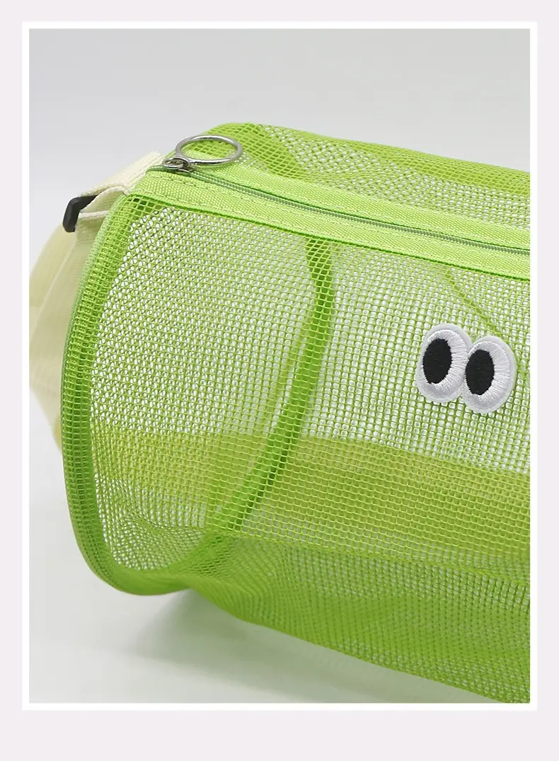 Pink Cute Mesh Cosmetic Bag for Women — feature 17