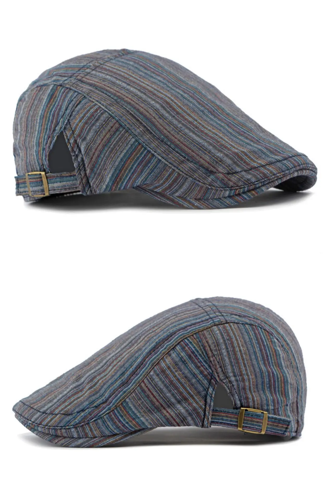 Women's Striped Beret Cap Summer Wear — feature 10