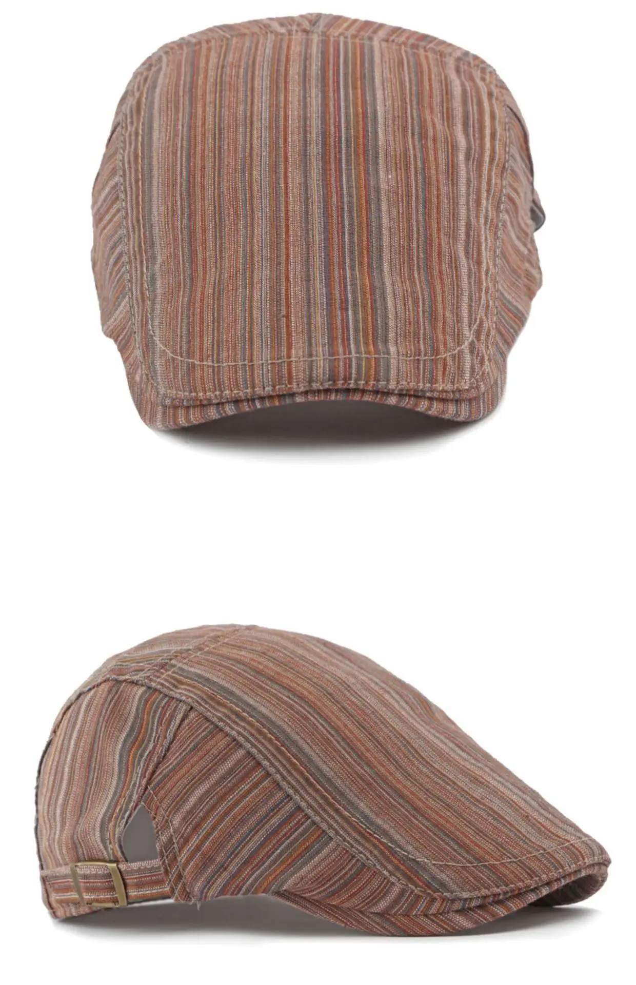 Women's Striped Beret Cap Summer Wear — feature 8