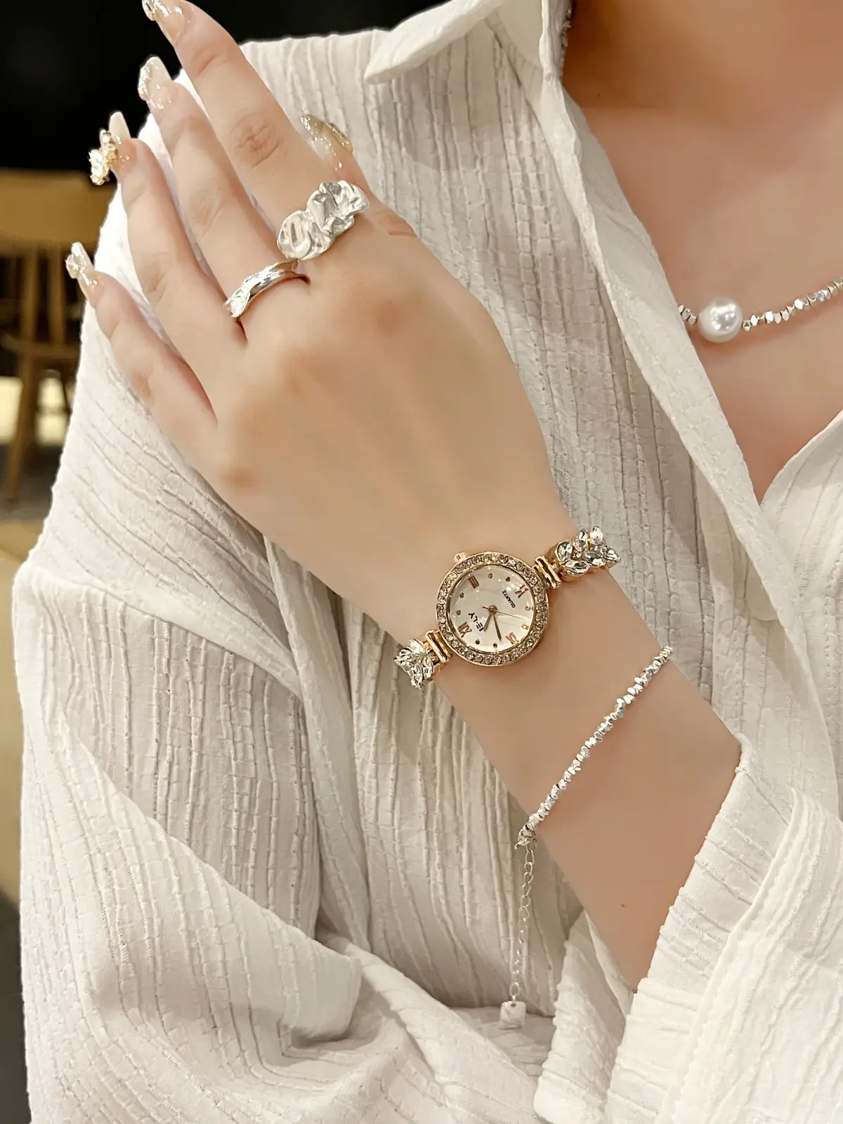 Mermaid Watch for Women Small Golden Spike Luxury
