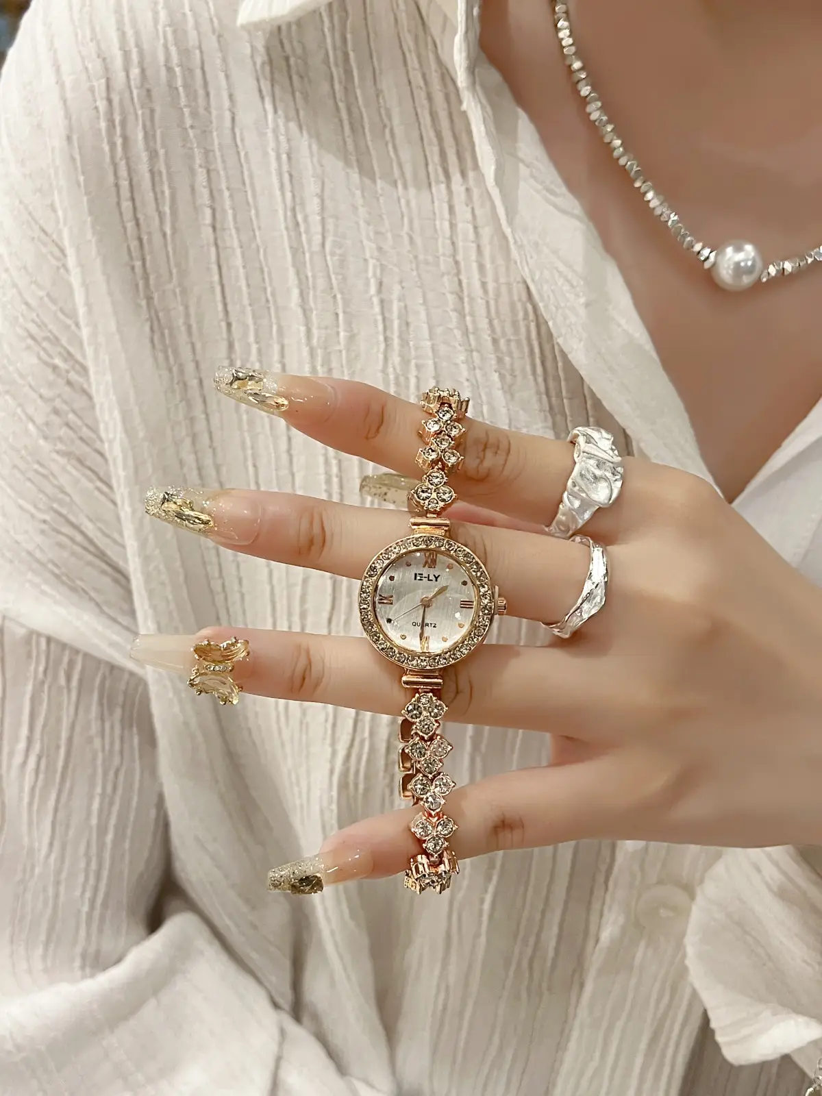 Mermaid Watch for Women Small Golden Spike Luxury