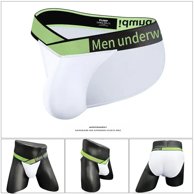 Men's Modal Laser V Belt Underwear Black Blue - Image 6