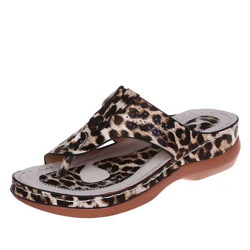 Women Cross-border Leopard Print Flip-Flops Large