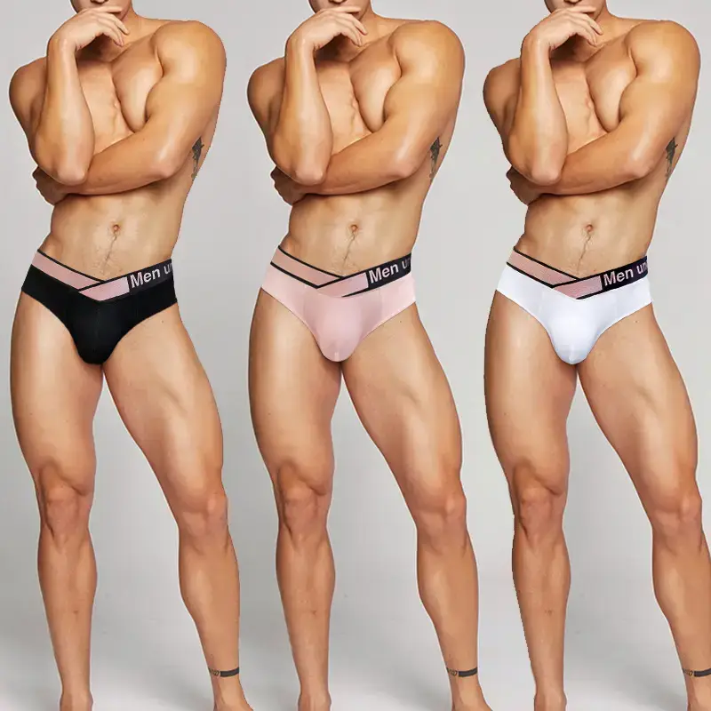 Men's V-Shape Laser Belt Seamless Underwear Low Waist U-Convex - Image 6