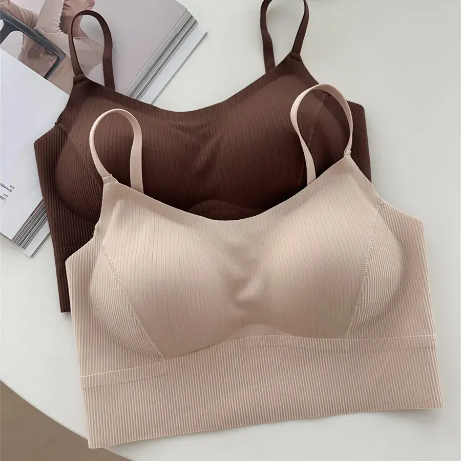 White High-Elastic Seamless Sports Bra Large - Image 9