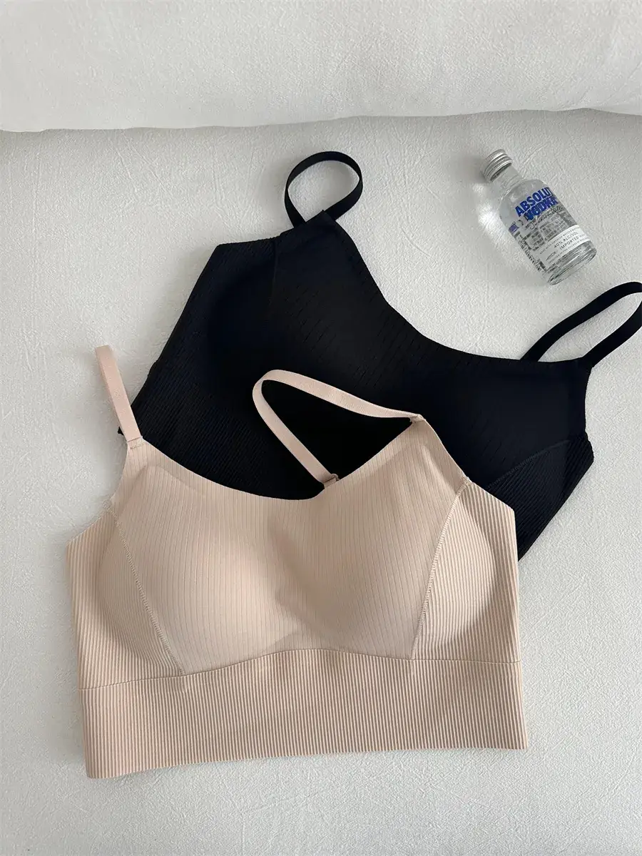 White High-Elastic Seamless Sports Bra Large — feature 1