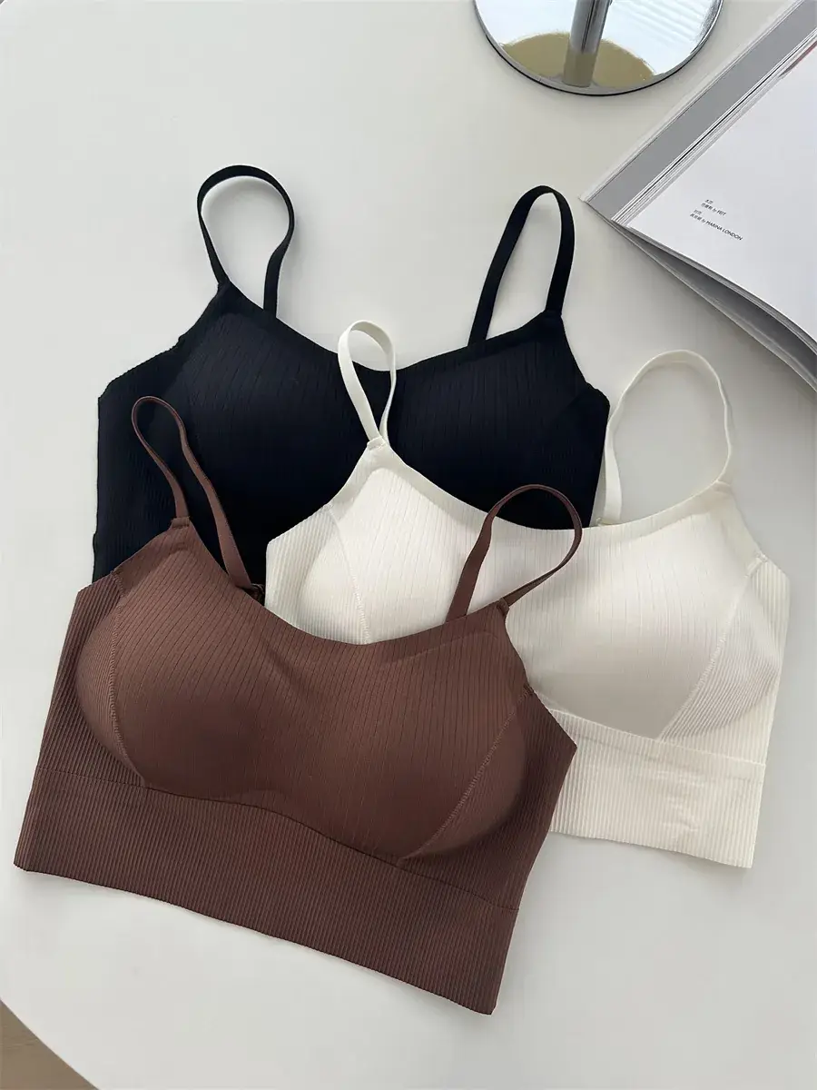 White High-Elastic Seamless Sports Bra Large — feature 10