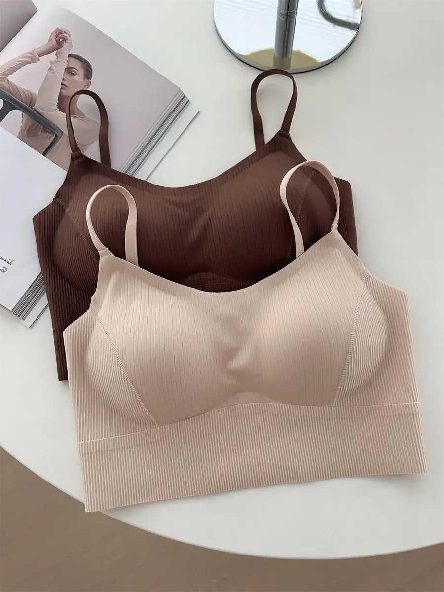 White High-Elastic Seamless Sports Bra Large — feature 8