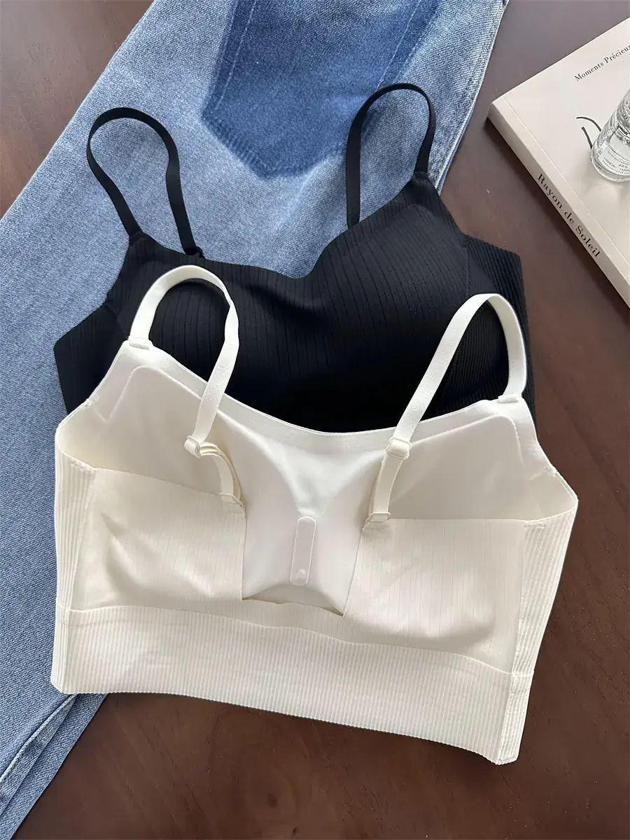 White High-Elastic Seamless Sports Bra Large — feature 9