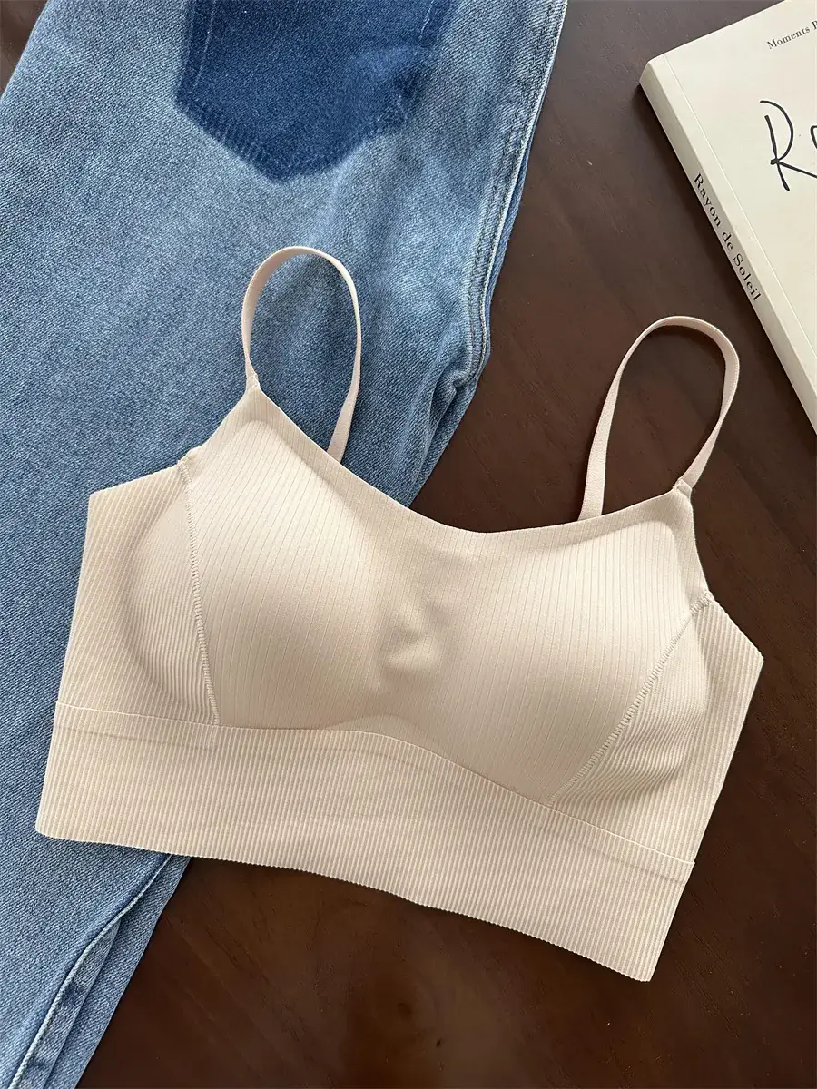 White High-Elastic Seamless Sports Bra Large - Image 2