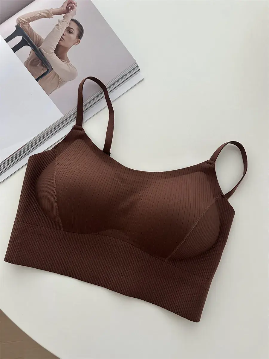 White High-Elastic Seamless Sports Bra Large - Image 3