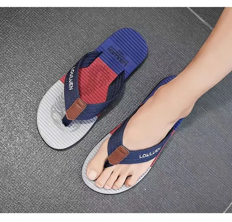Cross-border flip-flops men's trendy outwear flip-flops summer beach shoes in stock wholesale men slippers — feature 15
