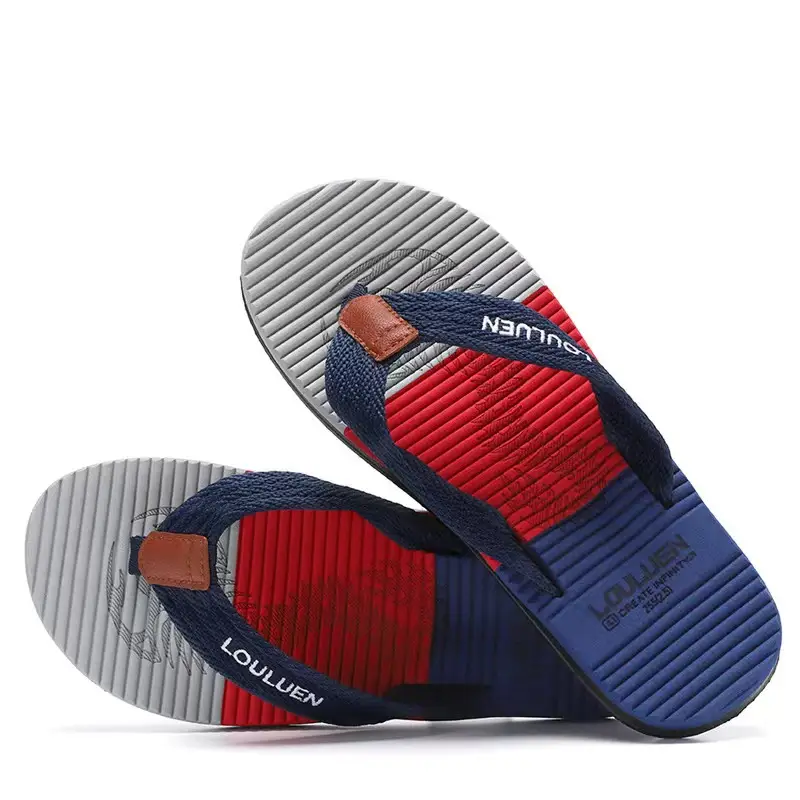 Cross-border flip-flops men's trendy outwear flip-flops summer beach shoes in stock wholesale men slippers