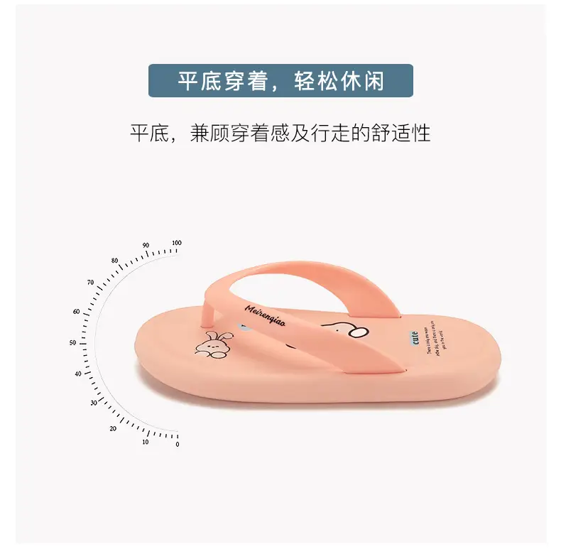 Beauty Bridge Flip-Flops Women's Summer 2024 Thick Bottom Outer Wear Beach Slippers Outdoor Simple Flat Lightweight Sandals — feature 9