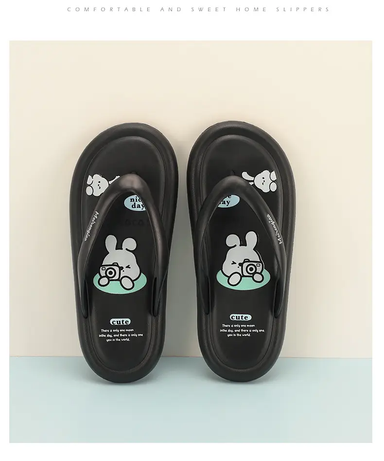 Beauty Bridge Flip-Flops Women's Summer 2024 Thick Bottom Outer Wear Beach Slippers Outdoor Simple Flat Lightweight Sandals — feature 2