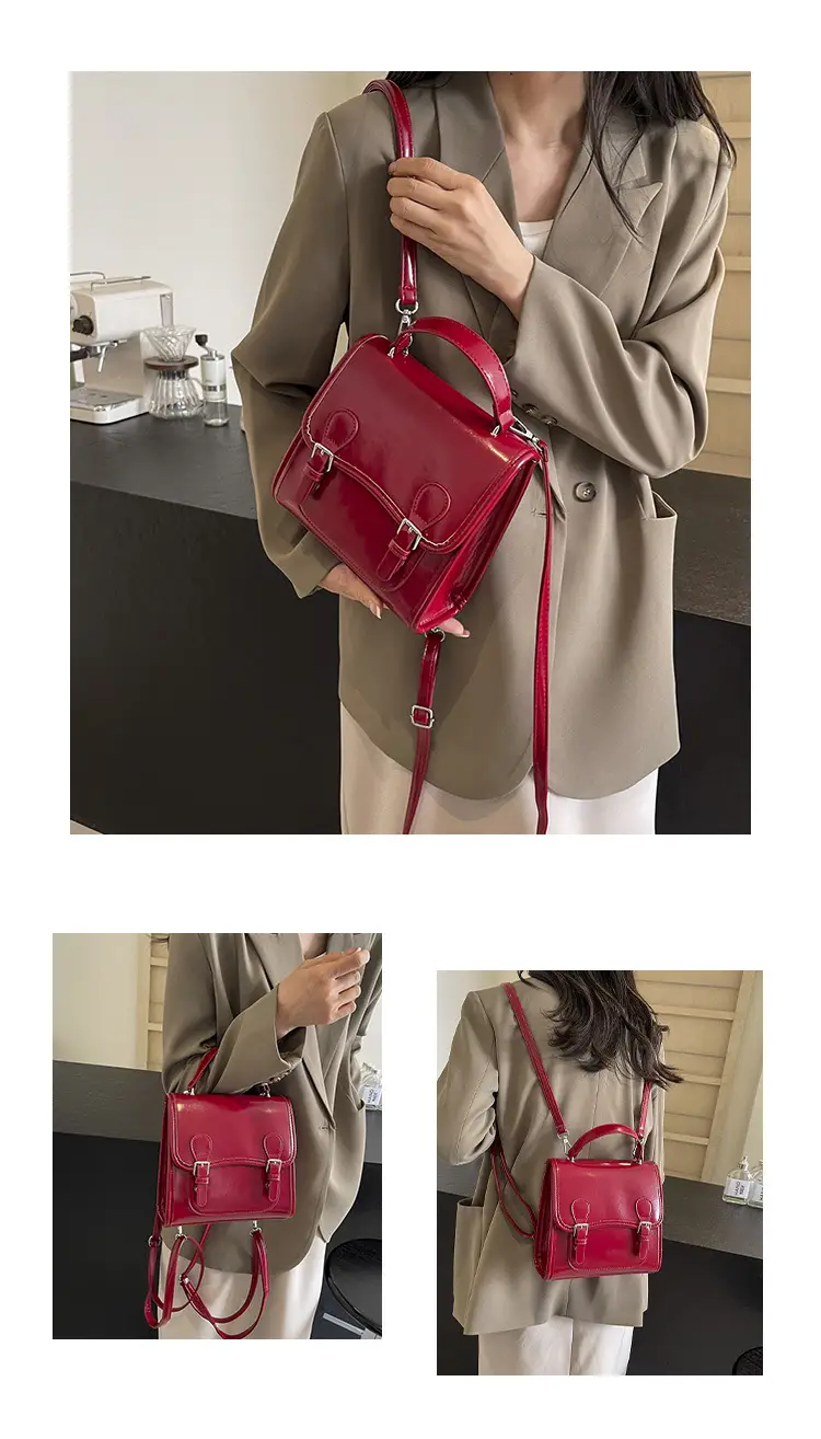 Red Shoulder Bag Women 2024 College Style All-match — feature 19
